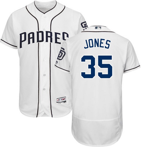Padres #35 Randy Jones White Flexbase Authentic Collection Stitched MLB Jersey